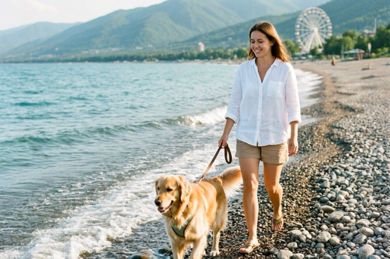 Лазаревское с питомцем: pet‑friendly жильё и прогулки с собакой у моря